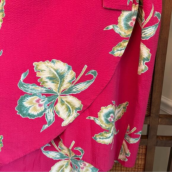 NWT Faherty Floral Wrap Skirt Orchid Blossom Pacifica Tropical Print Size XS - Picture 9 of 10